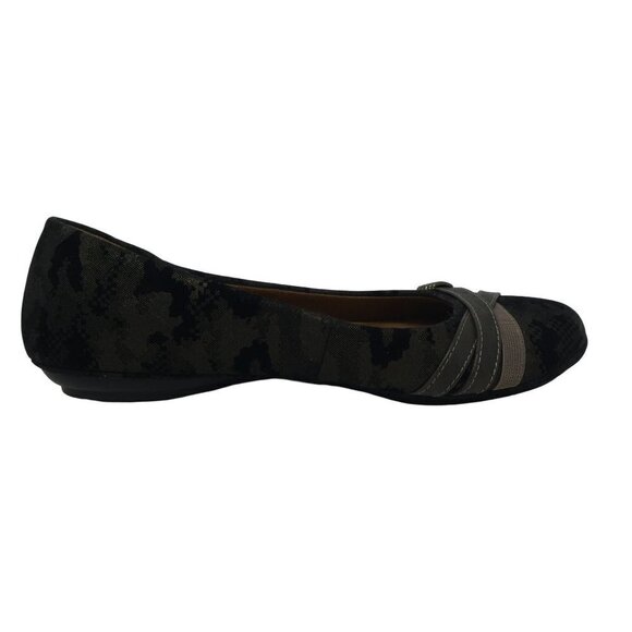 EuroSoft by Sofft Shaina Black Camo Comfort Ballet Flats Shoes Womens 8 - Picture 5 of 12